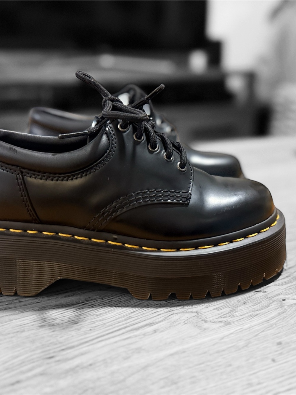 Dr Martens 8053 quad platform oxfords black US women’s 5; UK 3